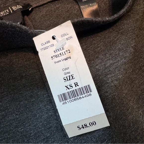 White House Black Market Dark Gray Leggings NWT Women's Size XS Regular - Picture 10 of 10